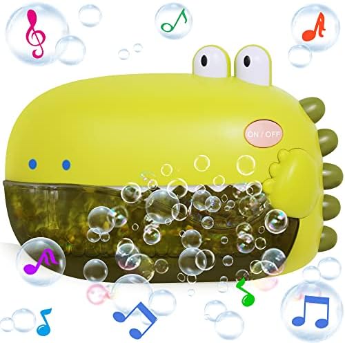 Grechi Dinosaur Bath Toys,Baby Bath Toys for The Baby Bathtub,Toddler Bath Toys Automatic Bubble Machine,Plays 12 Children’s Songs,Bath Toy Makes Great Gifts for Toddlers Age 2 3 Year Old Girl Boy
