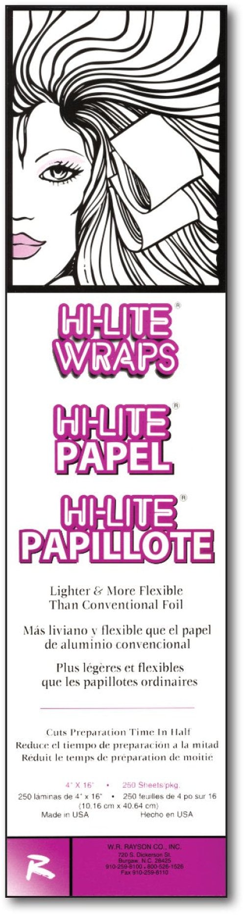 Hi-Lite Wraps 4 x 16, 250 Sheets Per Box