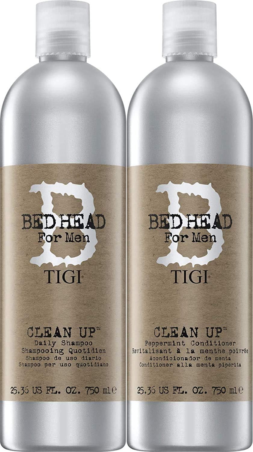 Tigi Bed Head Men Clean Up Shampoo & Conditioner DUO Pack, 25.36-ounce Each