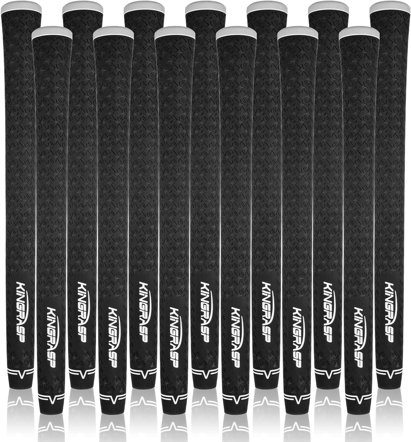 Multi Compound Golf Grips,13 Grips Set,Soft Rubber Golf Clubs Grips, Anti-Slip Ecological Cotton Yarn Thread Technology,Midesize Standard Size,6 Colors Optional