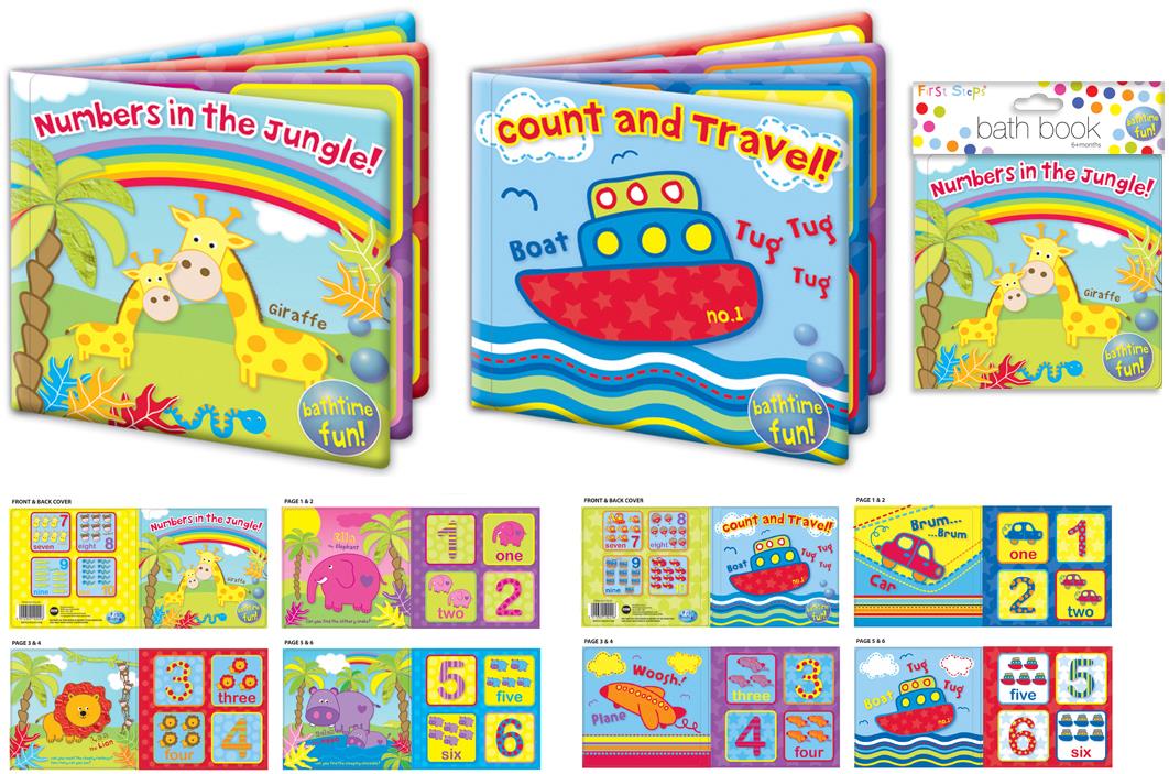 Baby's Learn To Count Soft and Colourful Bath Book (2 Designs)