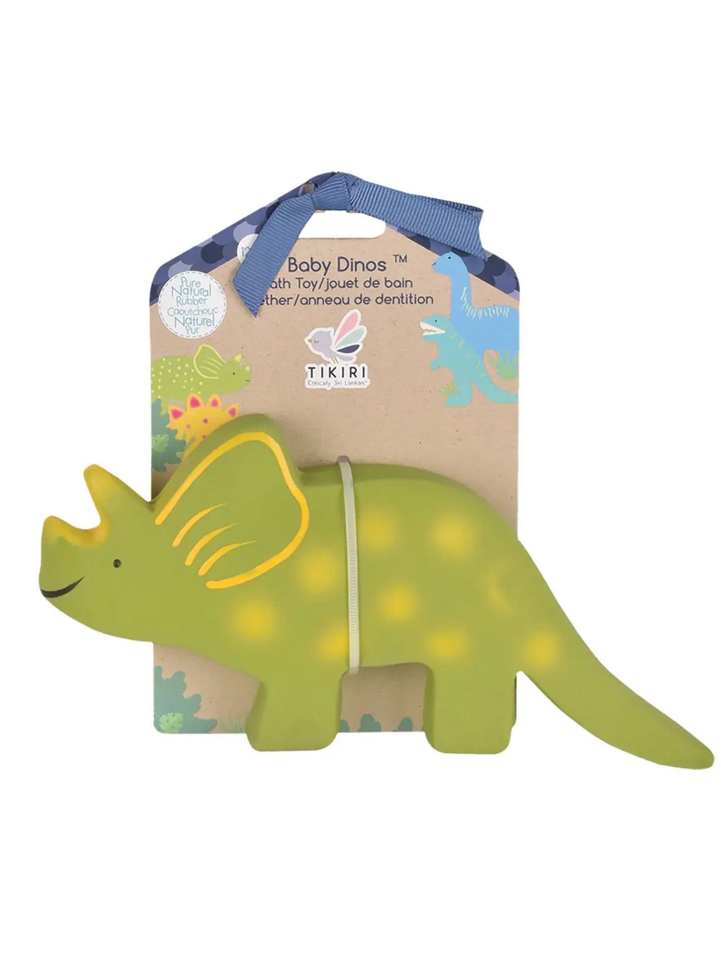 Baby Triceratops Natural Rubber Toy