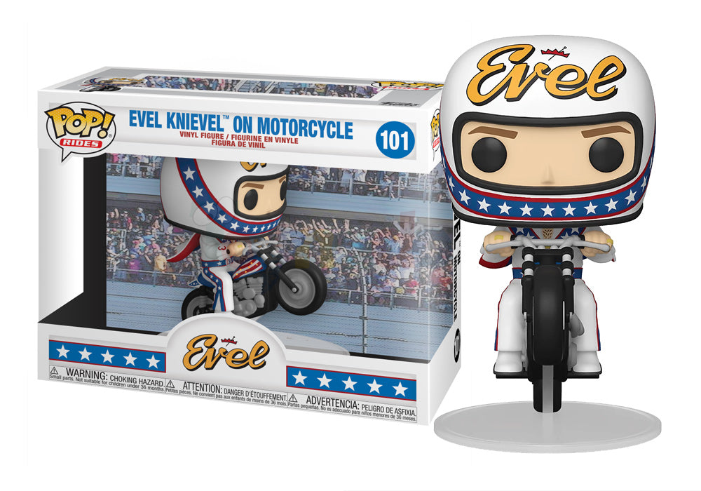 Funko Pop! Rides #101 - Evel - Evel Knievel On Motorcycle Vinyl Figure (49942) LAST ONE!