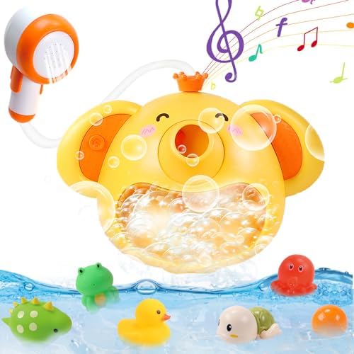 Baby Bath Toy, Bath Bubble Machine with Shower Toys, Bathtub Toys for Toddler