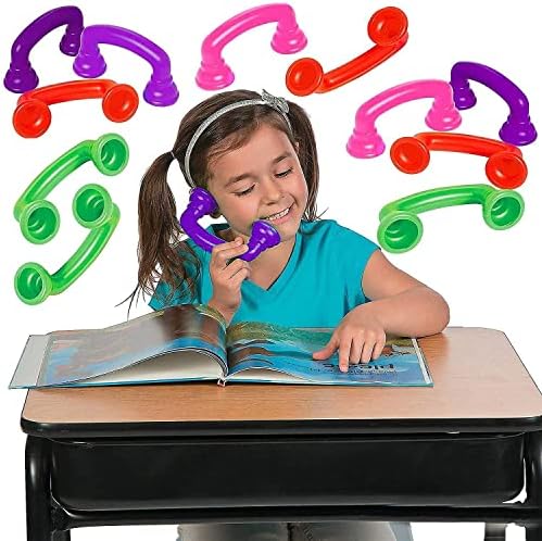 16 Reading Whisper Phones [16 Pack] Auditory Feedback Classroom Manipulative, Speech Therapy Toy Tool - Accelerates Reading Fluency & Pronunciation, Phonic Materials by 4E’s Novelty