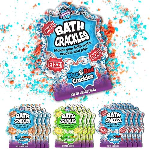 Tub Works® Bath Crackles Bath Toy, Variety 12 Pack | Nontoxic & Fragrance-Free | Makes Bath Water Crackle & Pop for a Unique Kids Bath | Swirl Water for Fizzy Fun | Sensory Kids & Toddler Bath Toys