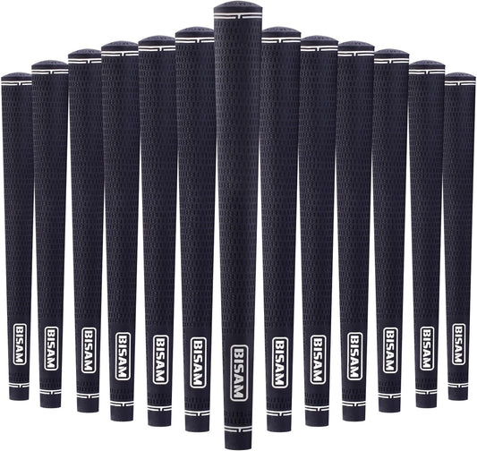 BISAM Ⅰ Midsize Golf Grips (13 Pcs) Set, 360 Golf Club Grips, Non-Slip Performance in All Weather Conditions